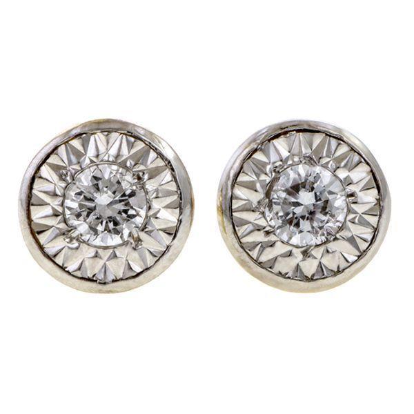 Diamond Stud Earrings, from Doyle & Doyle antique and vintage jewelry boutique