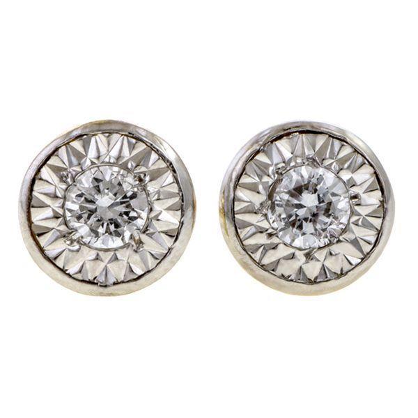 Diamond Stud Earrings, from Doyle & Doyle antique and vintage jewelry boutique