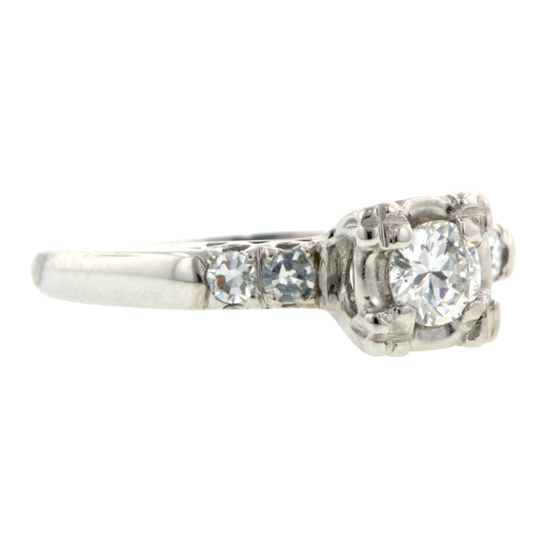 Vintage Engagement Ring, RBC 0.15ct: