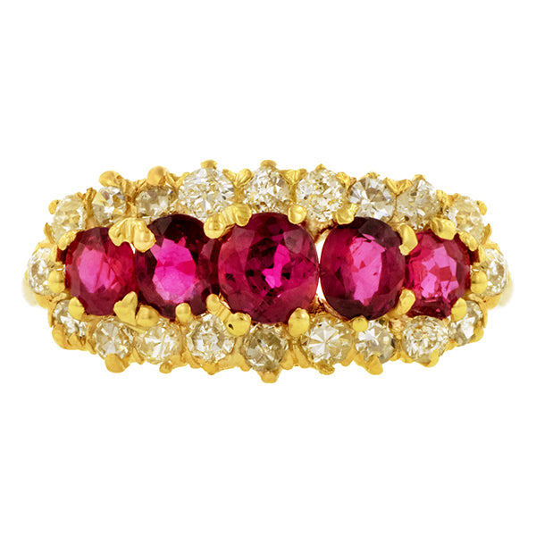 Victorian Ruby & Diamond Ring 1.14ct