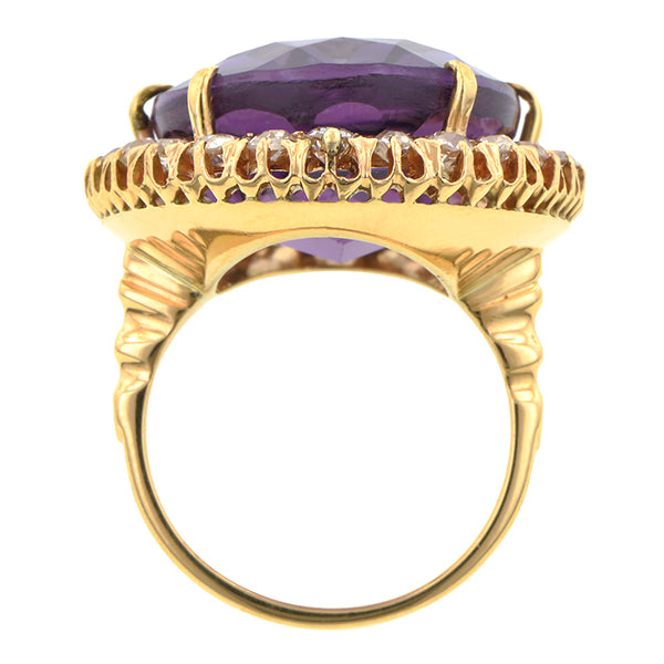 Vintage Amethyst & Diamond Ring