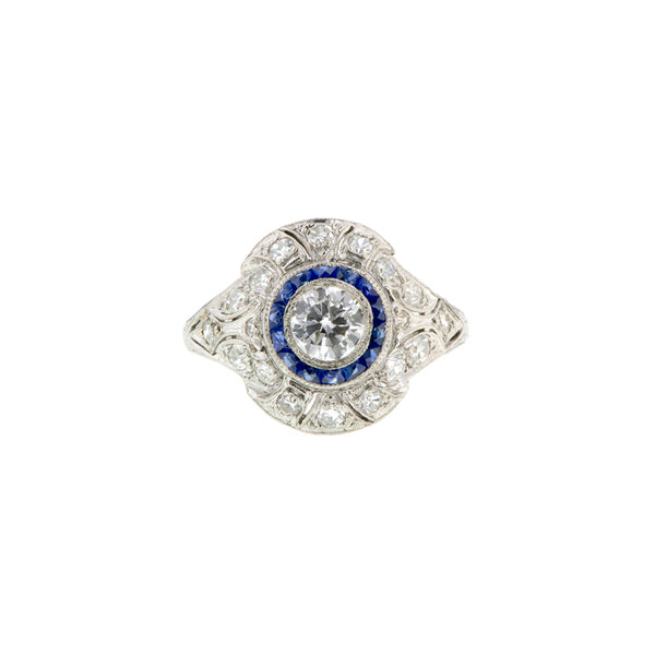 Art Deco TRB .50ct Platinum Engagement Ring :: Doyle & Doyle
