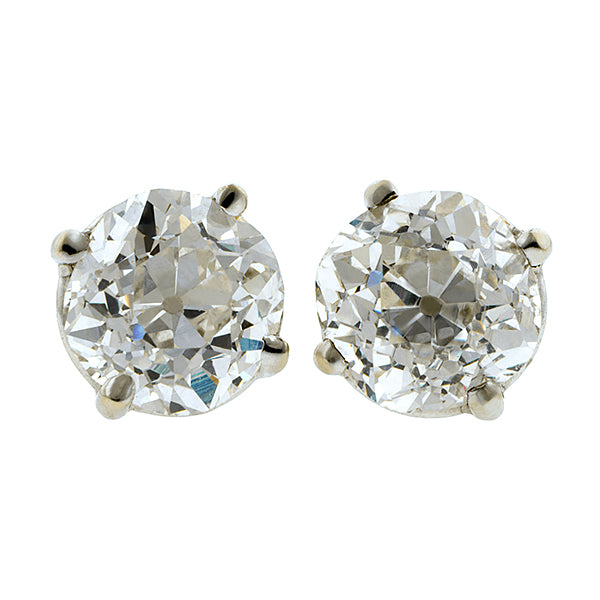 Old Mine Cut Diamond Stud Earrings:: Doyle & Doyle