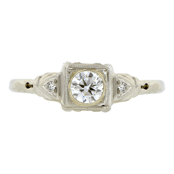 Vintage Diamond Engagement Ring, RBC 0.27ct:: Doyle & Doyle