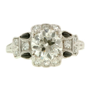Art Deco Engagement Ring, Old Euro 1.41ct