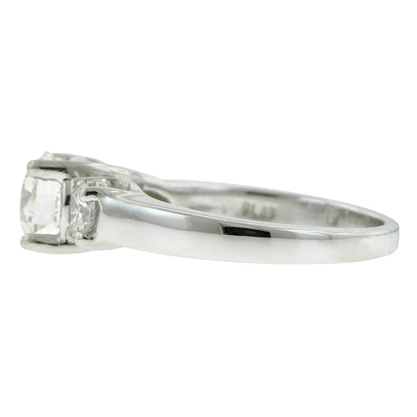 Estate Three Stone Diamond Engagement Ring; RBC 1.34ctw:: Doyle & Doyle