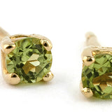 Round 3mm Peridot Stud Earrings sold by Doyle and Doyle an antique and vintage jewelry boutique
