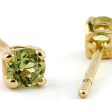 Round 3mm Peridot Stud Earrings sold by Doyle and Doyle an antique and vintage jewelry boutique