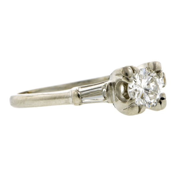 Vintage Diamond Engagement Ring, RBC 0.52ct