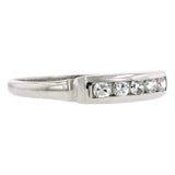 Vintage Wedding Band Ring, Diamond and Platinum, sold by Doyle & Doyle vintage and antique jewelry boutique.