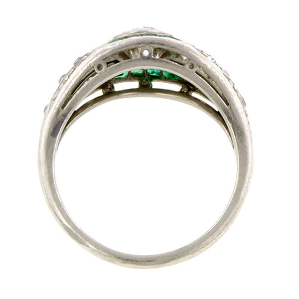 Art Deco Diamond & Emerald* Ring::