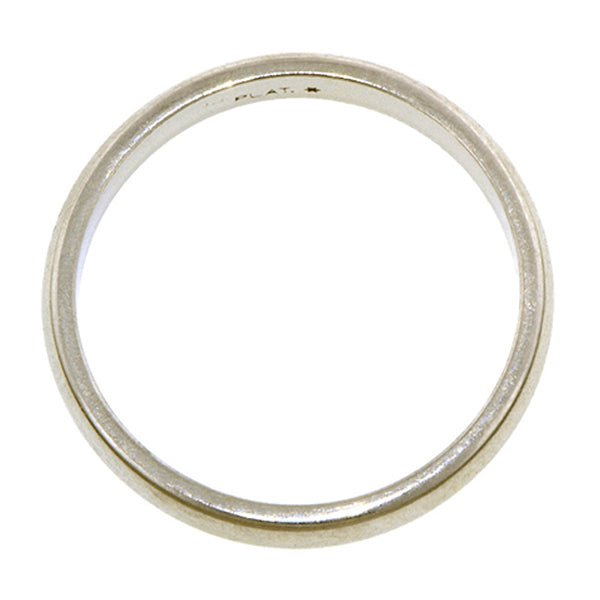 Vintage ring; a Platinum Wedding Band sold by Doyle & Doyle vintage and antique jewelry boutique.