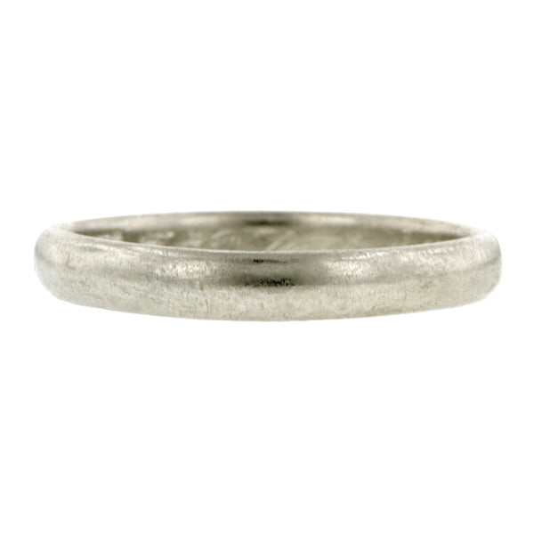 Vintage Platinum Wedding Band sold by Doyle & Doyle vintage and antique jewelry boutique.