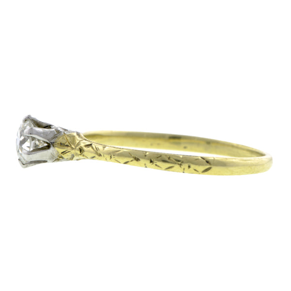 Vintage Diamond Solitaire Engagement Ring, TRB 0.19ct:: Doyle & Doyle