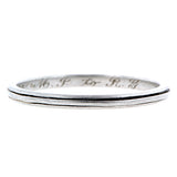 Platinum Double Ridge Wedding Band, from Doyle & Doyle vintage and antique jewelry boutique.