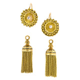 Antique DayNight Diamond Tassel Earrings :: Doyle & Doyle