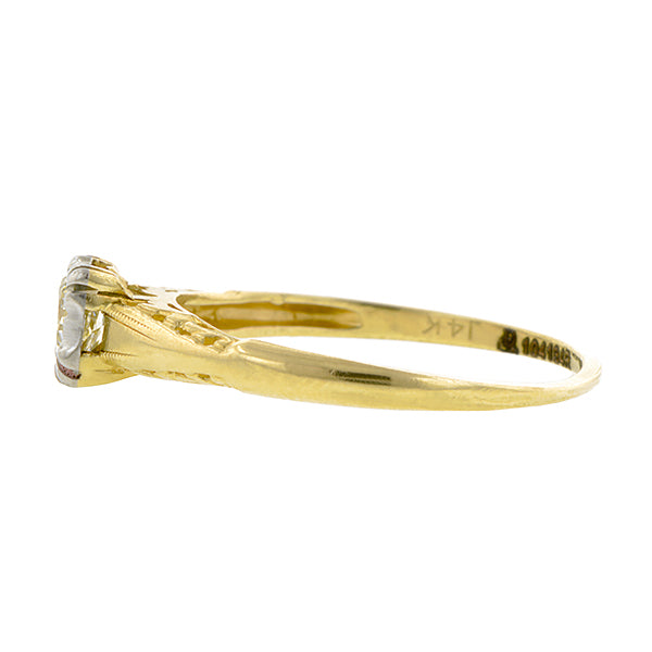 Vintage Diamond Engagement Ring, RBC 0.23ct:: Doyle & Doyle
