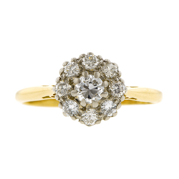 Vintage Diamond Cluster Ring, RBC 0.17ct::Doyle & Doyle