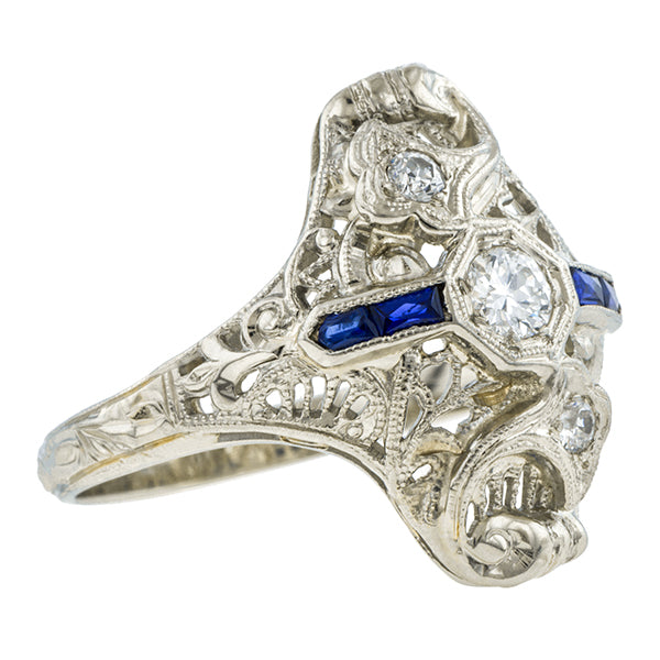 Diamond and Sapphire Ring ::Doyle & Doyle
