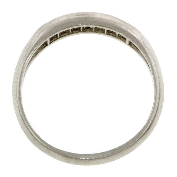 Vintage ring: a Platinum Diamond Wedding Band sold by Doyle & Doyle vintage and antique jewelry boutique.