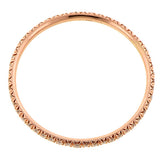 Diamond Set Wire Eternity Band Ring, Rose Gold sold by Doyle & Doyle vintage and antique jewelry boutique