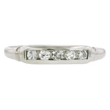 Vintage Wedding Band Ring, Diamond and Platinum, sold by Doyle & Doyle vintage and antique jewelry boutique.