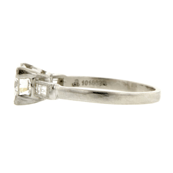 Vintage Engagement Ring, RBC 0.96ct