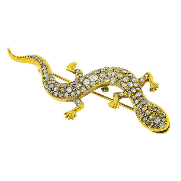 Victorian Salamander Pin
