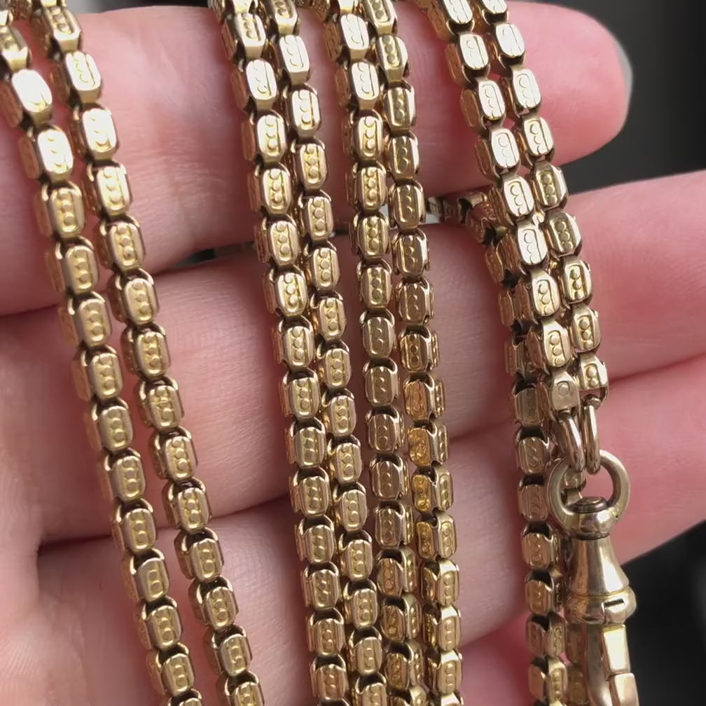Antique Gold Guard Chain, from Doyle & Doyle antique and vintage jewelry boutique
