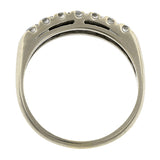 Vintage ring: a White Gold Diamond Wedding Band sold by Doyle & Doyle vintage and antique jewelry boutique.