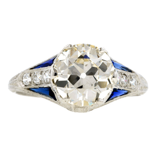 Art Deco Diamond Engagement Ring, TRB 2.30ct:: Doyle & Doyle
