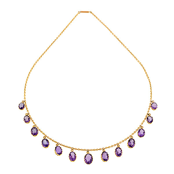 Edwardian Amethyst Fringe Necklace:: Doyle & Doyle