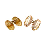 Antique Oval Embossed Edge Cufflinks