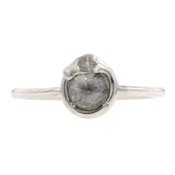 Ouroboros Snake Frame Rose Cut Diamond Ring- Heirloom by Doyle & Doyle::