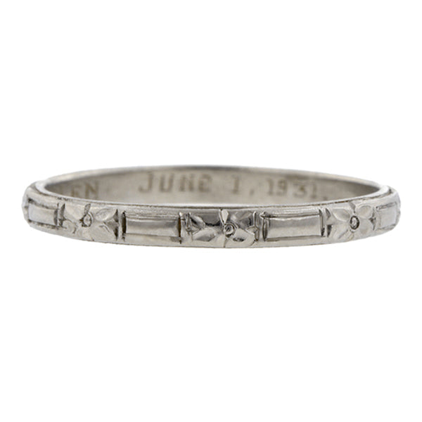 Art Deco Patterned Wedding Band:: Doyle & Doyle