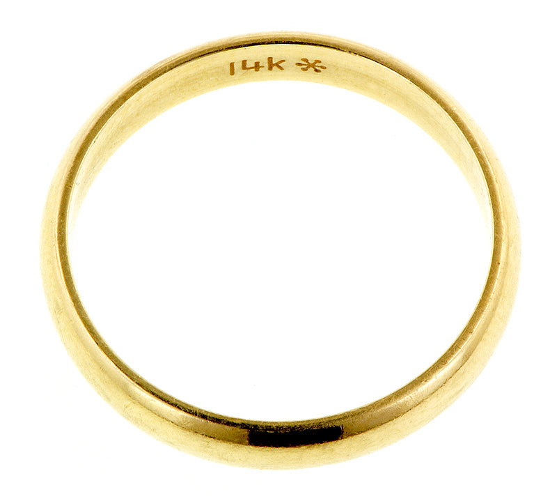 Half Round Gold Wedding Band:: Doyle & Doyle