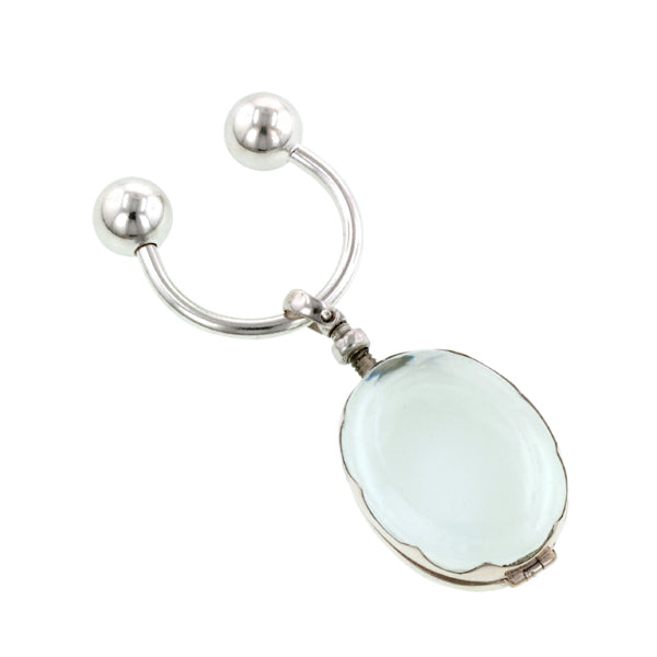 Oval Double Sided Glass Locket Key Chain:: Doyle & Doyle