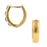 Turquoise Huggie Earrings- Heirloom by Doyle & Doyle::