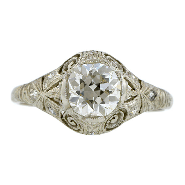 Edwardian Diamond Engagement Ring, TRB 0.98ct