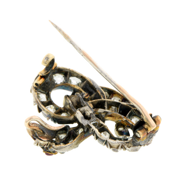 Diamond & Ruby Snake Pin :: Doyle & Doyle
