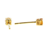 Round Citrine 3mm Stud Earrings