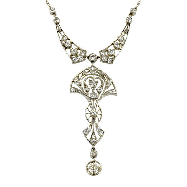 Edwardian Diamond Lavalier Necklace:: Doyle & Doyle