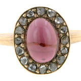 Garnet Cabochon & Rose Cut Diamond Ring :: Doyle & Doyle