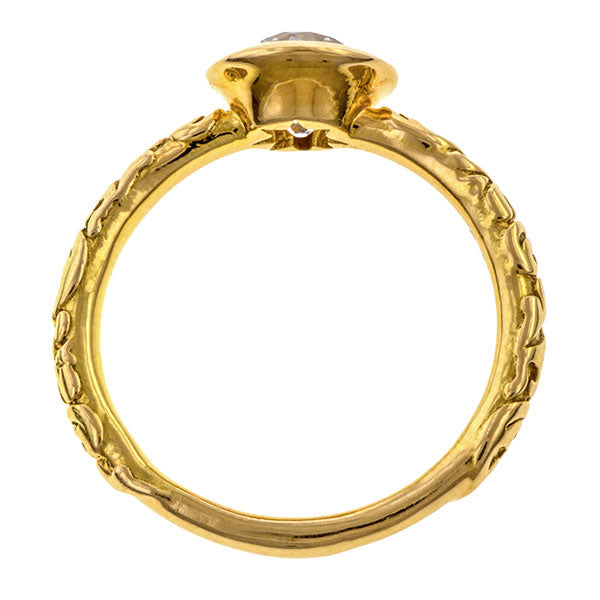 Solitaire Engagement Ring, Bezel set Old European 1.02ct - Heirloom by Doyle & Doyle sold by Doyle and Doyle an antique and vintage jewelry boutique