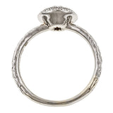 Contemporary ring: a White Gold Diamond Frame Engagement Ring, Old Euro 1.04ct- Heirloom sold by Doyle & Doyle vintage and antique jewelry boutique.