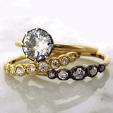 diamond solitaire engagement ring and diamond wedding bands Heirloom by Doyle & Doyle