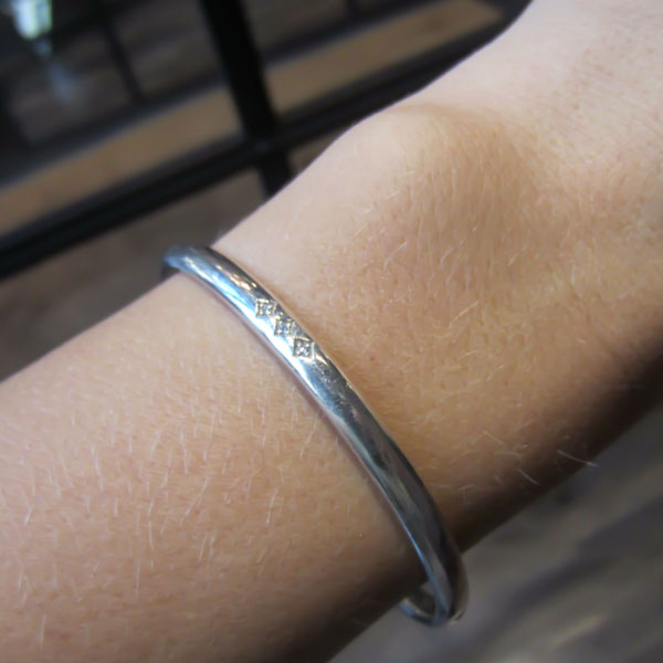Triple Station Diamond Bangle Bracelet- Heirloom by Doyle & Doyle