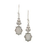 _Cushion Moonstone Diamond Drop Earrings Heirloom by Doyle & Doyle