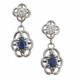 Entwined Diamond & Sapphire Drop Earrings- Heirloom by Doyle & Doyle