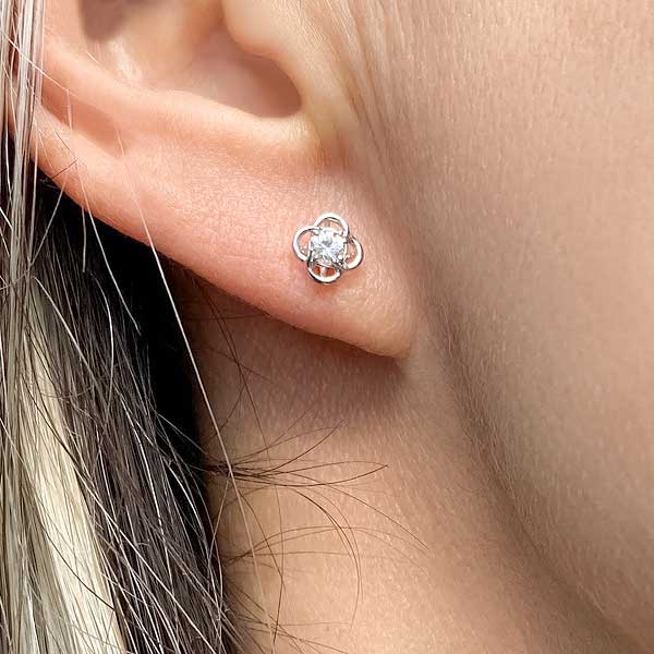 Entwined Diamond Stud Earrings- Heirloom by Doyle & Doyle